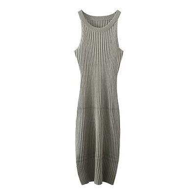OEM maufactory  Summer Narrow Shoulder Vest Skirt Sleeveless New Side Split Pits Sexy Hip Skirt