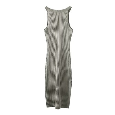 OEM maufactory  Summer Narrow Shoulder Vest Skirt Sleeveless New Side Split Pits Sexy Hip Skirt