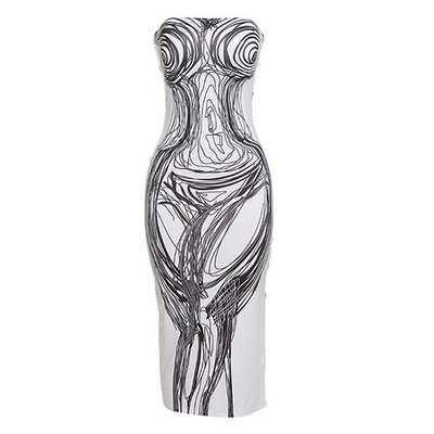 OEM maufactory 2023 Spring European and Americanwomen s clothing 3d printed material sleeveless custom apparel