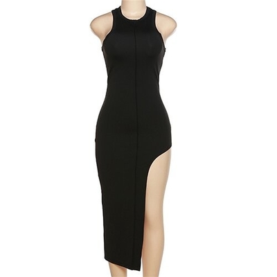 OEM maufactory European and American style women's clothing round neck  polyester sleeveless
