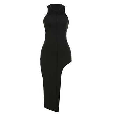 OEM maufactory European and American style women's clothing round neck  polyester sleeveless