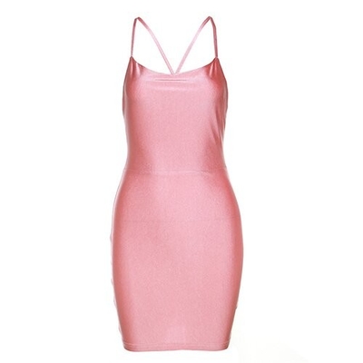 OEM maufactory 2023 custom apparel spring and summer women's new fashion sleeveless short   v -neck dress