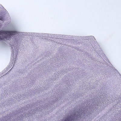 OEM maufactory Summer newpolyester sleeveless parties sexy slim hot girl stereo flower design hanging neck top suits