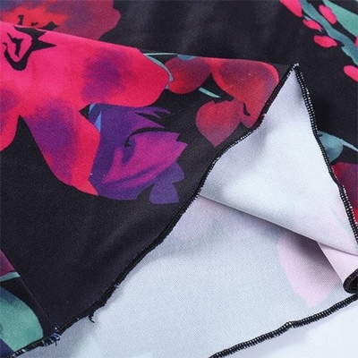 OEM maufactory European and American  polyrster sleeveless short skirt sexy V -neck rose printed ruffled camisole dress