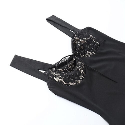 OEM maufactory Skirts Autumn cross -border new sexy sleeveless lacewave collar short skirt dress