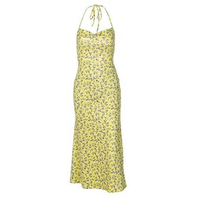 OEM  maufactory European and American printed flower sleeveless  sling long skirt sexy back strap