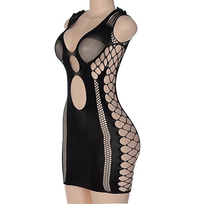 OEM maufactory European American Summer Polyester Sexy Hot Spicy Grid Dress