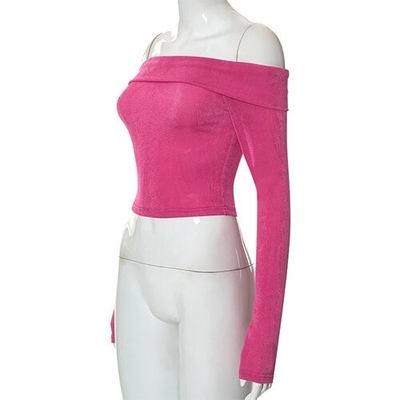 OEM maufactory  European maufactory American Women'S Polyester One Shoulder Long Sleeve Clothing OEM
