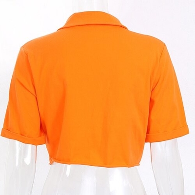 OEM maufactory European and American style  polyester v-neck women's new basic foundation looseT -shirt