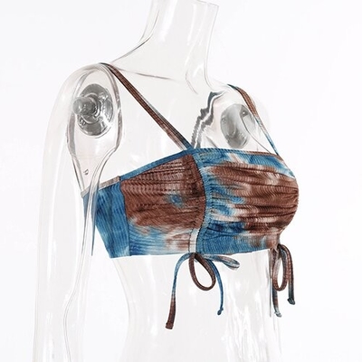 OEM Summer One Word Back - Back Top Jacket Tie Dye Camisole Small Vest