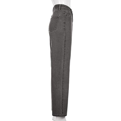 OEM maufactory new European and American women's clothing casual commute love hollow straight tube slim jeans tro