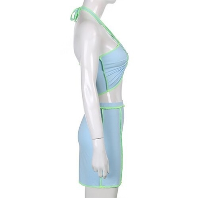 OEM manufactory spring and summer new women's anti -car contrasting color pumping hollow hanging neck s