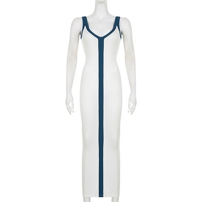 OEM manufactory 2023 Cross -border European and American  V -line low -necked sleeveless slim temperament