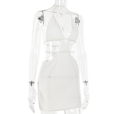 OEM maufactory Europe and the United States 2023 spring and summer new knit sweater dress sexy pure desire hot girl