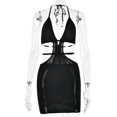 OEM maufactory Europe and the United States 2023 spring and summer new knit sweater dress sexy pure desire hot girl