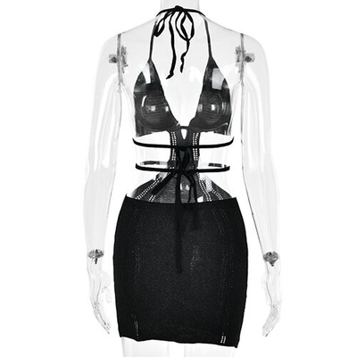 OEM maufactory Europe and the United States 2023 spring and summer new knit sweater dress sexy pure desire hot girl