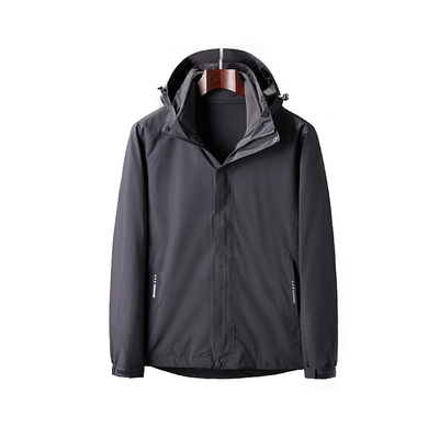 Full Zip Outdoor Windbreaker Jacket Winter Snow Coat Men'S Hooded Jacket With Pockets