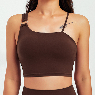 Oem Factory Manufacturer Custom Logo Sexy Back Sports Bra Nylon Spandex Nude Workout Clothes