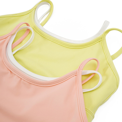 Oem Factory Manufacturer Custom Logo Ladies Sports Bras Yellow Pink Leisure Womens Workout Vest