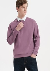 OEM Unisex 100% Cotton Long Sleeve Sweatshirts Loose Turn Down Collar Hoodie