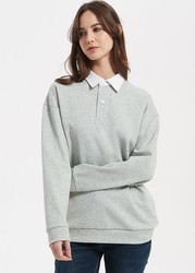 OEM Unisex 100% Cotton Long Sleeve Sweatshirts Loose Turn Down Collar Hoodie