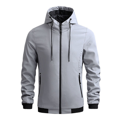 ODM Lightweight Sport Style Men's Running Outerwear Hooded Windbreaker Jacket