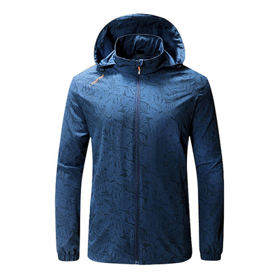 Oem Factory Manufacturer Custom Logo Lightweight Printed Outwear Hooded Windbreaker Jackets