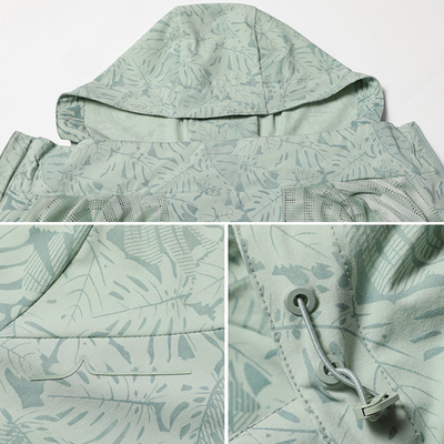 Oem Factory Manufacturer Custom Logo Lightweight Printed Outwear Hooded Windbreaker Jackets