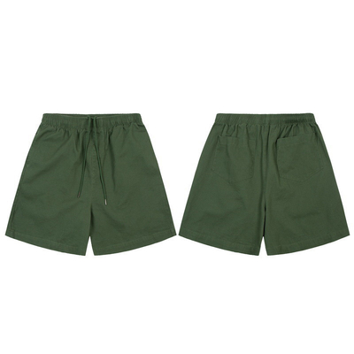 European American Fashion Leisure Loose Beach Shorts Washed Army Green Shorts Mens