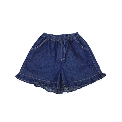 Factory Bespoke Woman Vintage Corrugated Edge Denim Shorts