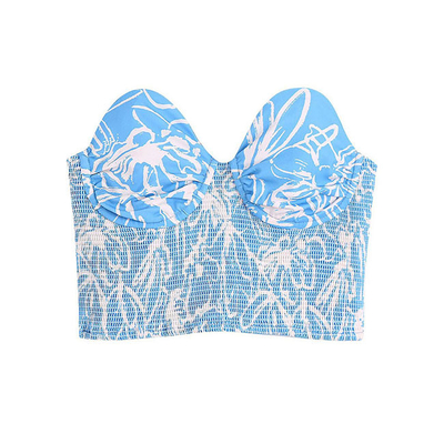 Backless Strapless Women Sleeveless Tank Tops Floral Sexy Corset Top