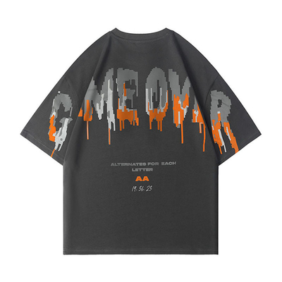 New Summer Men'S Casual Shirt With Round Collar And Short Sleeves