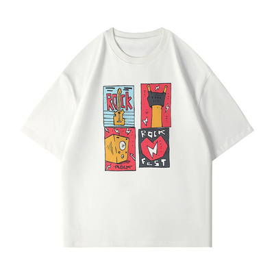 New Summer 100% Cotton Round Collar Casual Short Sleeve Men'S T Shirt