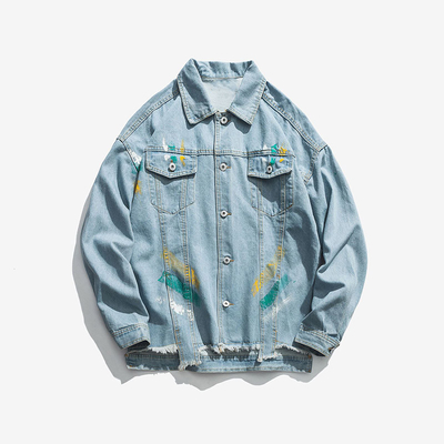 OEM Custom Logo Label Long Sleeve Jacket Denim Clothing Manufacturer Low MOQ