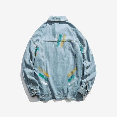 OEM Custom Logo Label Long Sleeve Jacket Denim Clothing Manufacturer Low MOQ