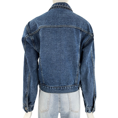 Oem Factory Manufacturer Custom Logo Button Up Ripped Distressed Denim Jacket