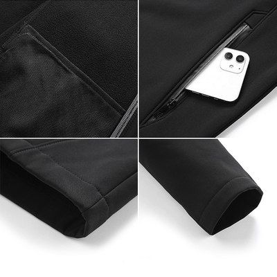 Oem Factory Manufacturer Custom Logo Unisex Water Resistance Breathable Outdoor Soft Shell Fleece Windbreaker