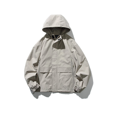 Oem Factory Manufacturer Custom Logo Windproof Vintage Campus Men Hooded Jacket