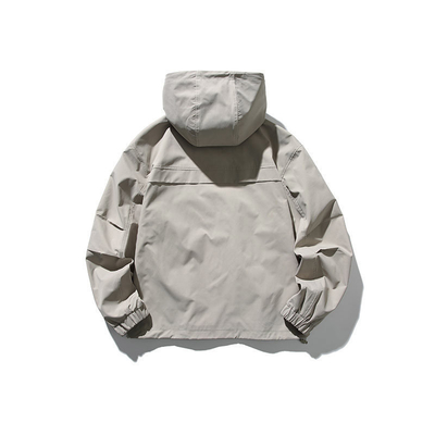 Oem Factory Manufacturer Custom Logo Windproof Vintage Campus Men Hooded Jacket