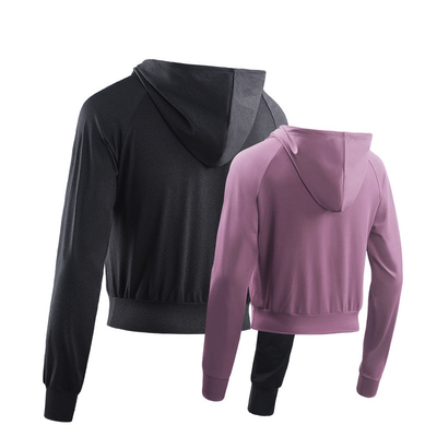 Oem Factory Manufacturer Custom Logo Zipper Crop Top with High Waist Breathable  Yoga  Athletic Jacket