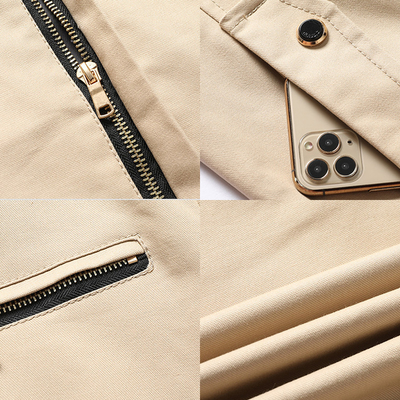 Oem Factory Manufacturer Custom Logo Windbreaker Fabric Autumn Ultra Cotton Jacket For Men