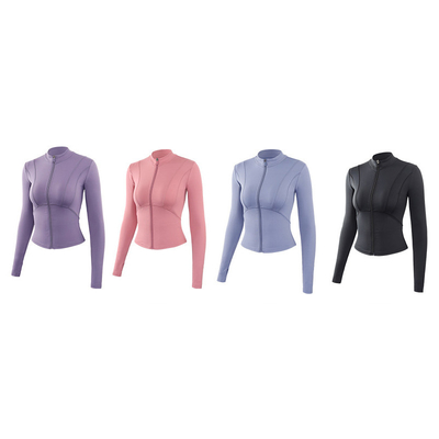 Oem Factory Manufacturer Custom Logo Running Jacket Women's Tight Long Sleeve Yoga Top
