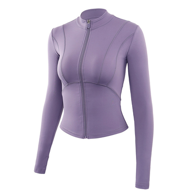 Oem Factory Manufacturer Custom Logo Running Jacket Women's Tight Long Sleeve Yoga Top