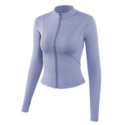 Oem Factory Manufacturer Custom Logo Running Jacket Women's Tight Long Sleeve Yoga Top