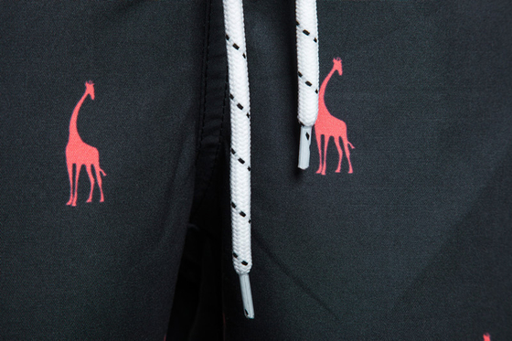Oem Factory Manufacturer Custom Logo Drawstring Beach Surf Shorts Printed Giraffe Graphic Sleep Pajama Shorts