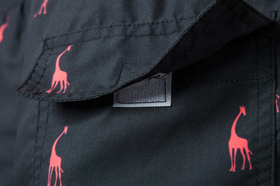 Oem Factory Manufacturer Custom Logo Drawstring Beach Surf Shorts Printed Giraffe Graphic Sleep Pajama Shorts