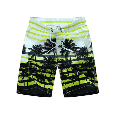 Oem Factory Manufacturer Custom Logo Knitted Beach Surf Shorts Hawaiian Style Male Swimming Wear