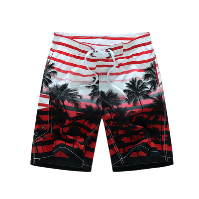 Oem Factory Manufacturer Custom Logo Knitted Beach Surf Shorts Hawaiian Style Male Swimming Wear