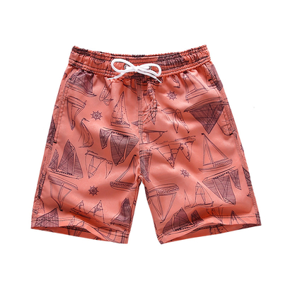 Oem Factory Manufacturer Custom Logo Quick Dry Drawstring Child Beach Surf Shorts