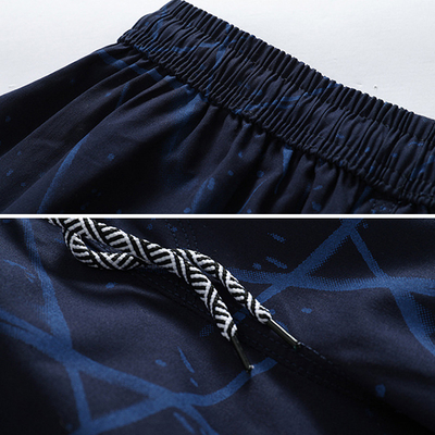 Oem Factory Manufacturer Custom Logo Beach Shorts Mens 100% Cotton Elastic Waist Shorts